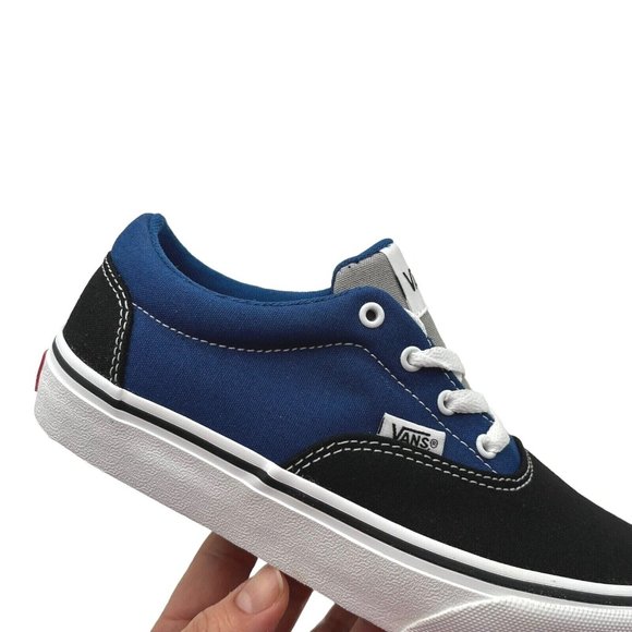 Vans Doheny Youth Boys Casual Canvas Sneakers Size 3-5 Blue/ Black Lace up Shoes - Picture 4 of 16